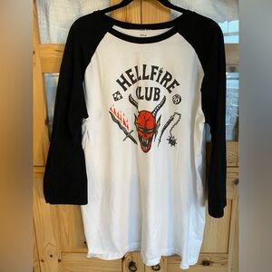 MAD Engine Black and White Hellfire Club Long Sleeve Tee